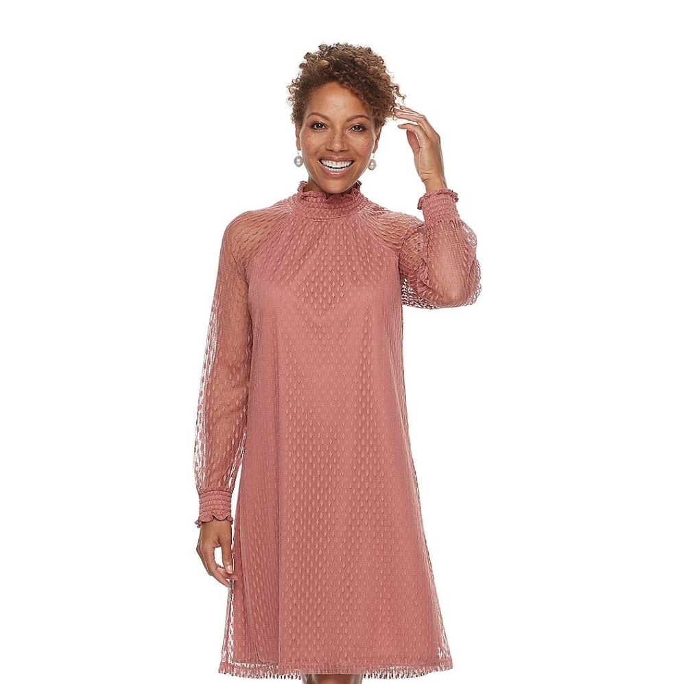 *New Woman's Nina Leonard mock neck dress. Sz. Large